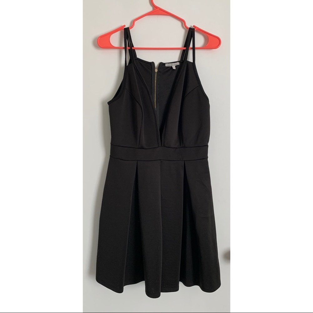 Deep cut strappy formal dress